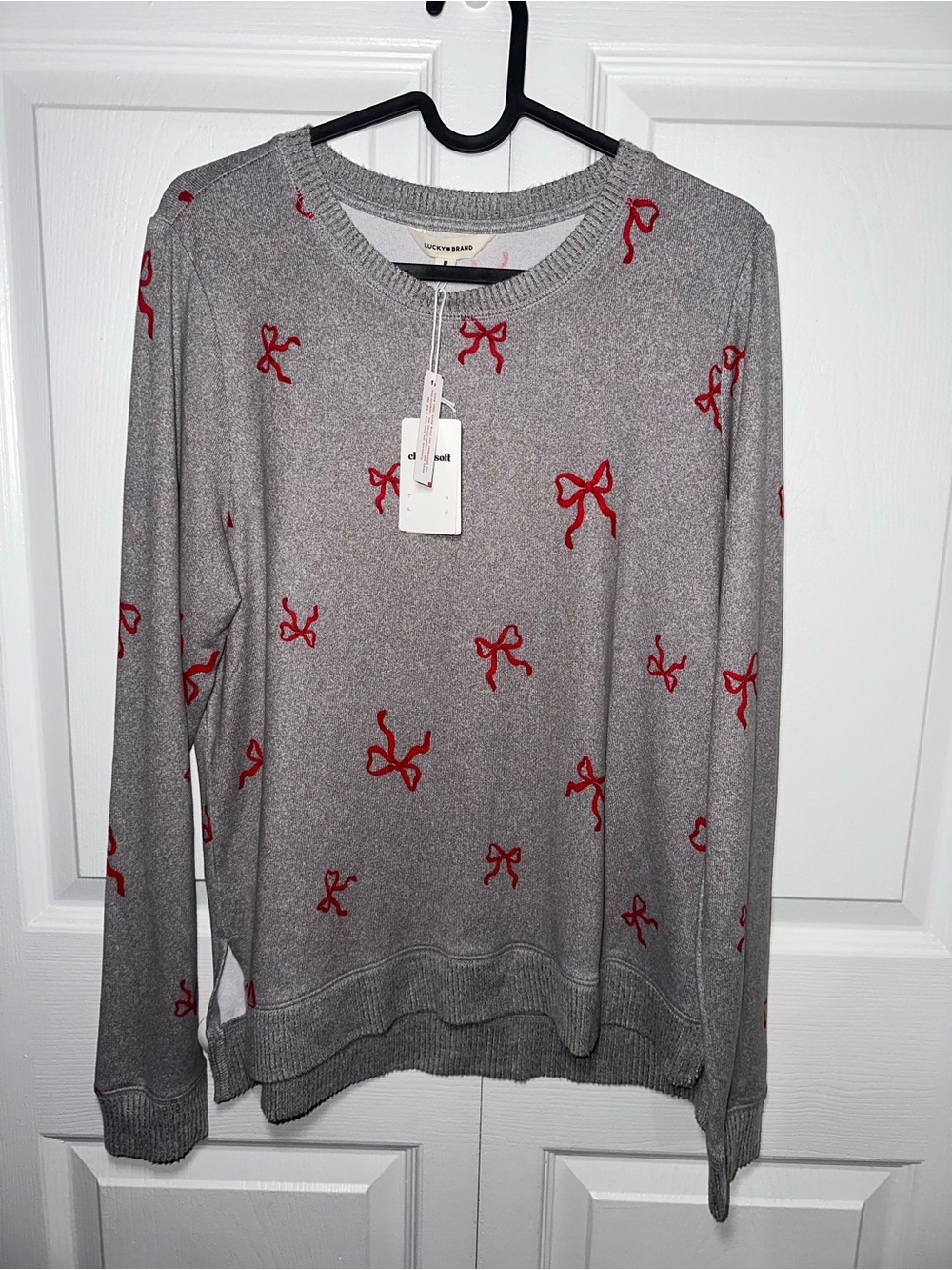 🎀 Lucky Brand Cloud Soft Bow Sweater — NWT 🎀